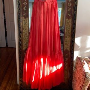 Zara tube flowy maxi dress in pink